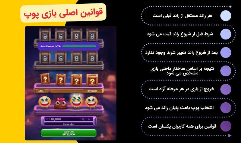 قوانین بازی پوپ